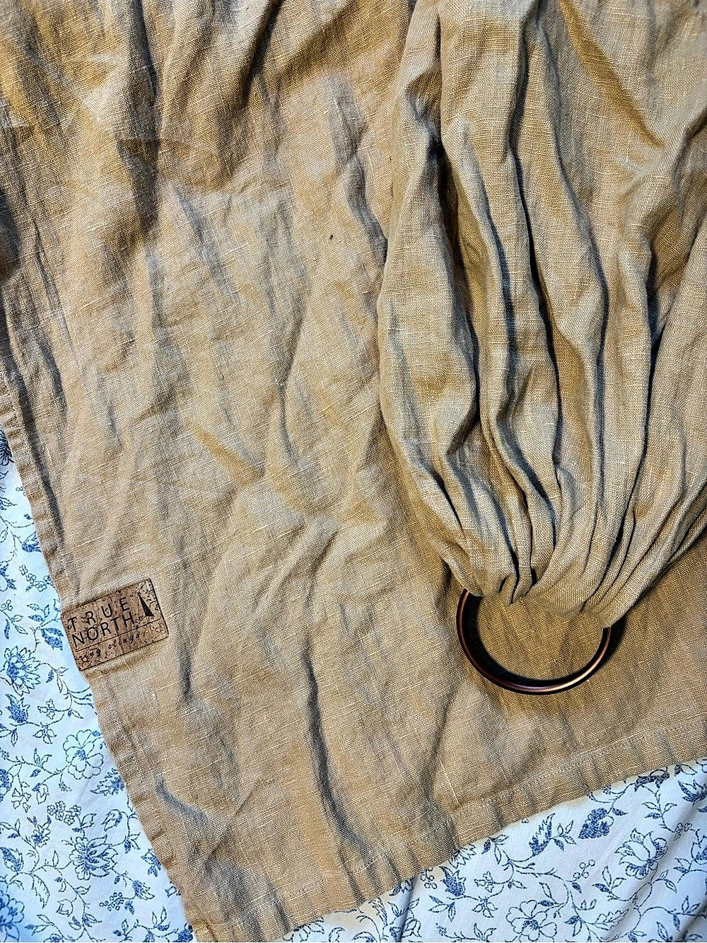 True North Linen Baby Ring Sling in Brown